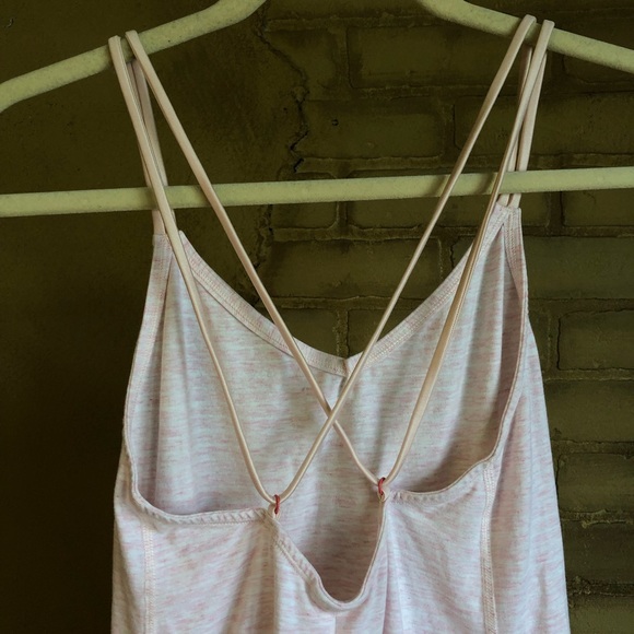 Lululemon Breezy Tank Pink Stripe Strappy Back 4 - Picture 6 of 8